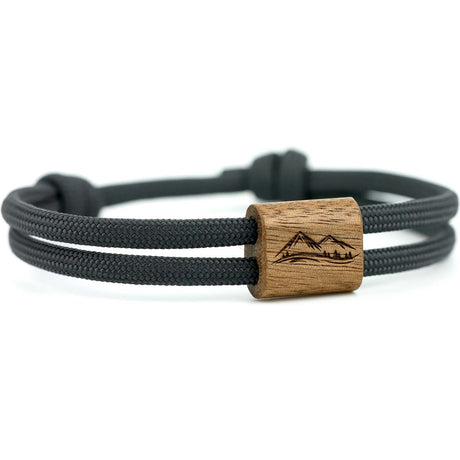 Gipfelstürmer Bergsteiger Armband, Berge auf Holz graviert und personalisiert 