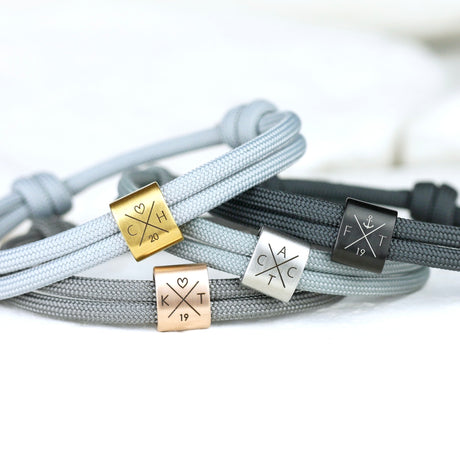 Komimar Hua Mua Gravur Armband personalisiert mit deinen Initialen in vielen Bunten Farben 