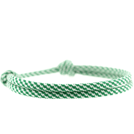 Fan Armband in den Farben Grün weisses beste Segeltau Armband 